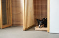 Modern Walnut Pet Console Crate - Pawiture